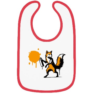 Discover Graffiti Fox in Creative Stencil Style Bibs