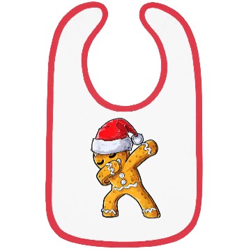 Discover Dabbing Gingerbread Santa Christmas Xmas Cookie Bibs