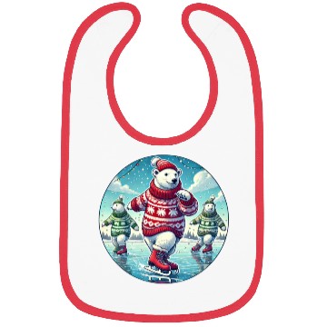 Discover Skating Polar Bear Sweater - Christmas Gifts Bibs