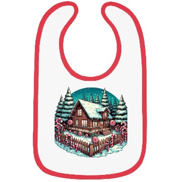Discover Candy Cane Cabin - Christmas Gifts Bibs