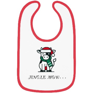 Discover Jingle Mow Funny Christmas Cow Bibs