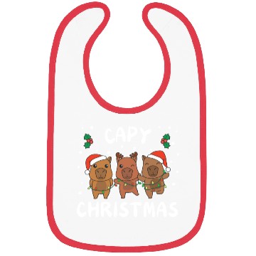 Discover Merry Christmas Cute Capybara Festive Lights Bibs