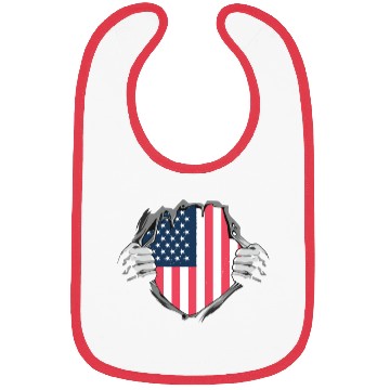 Discover Bold American Flag Inside Design Bibs