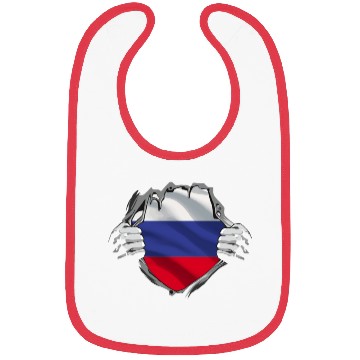 Discover Russian Flag Breaking Through Design Bibs