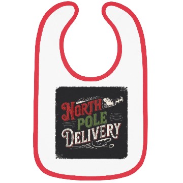Discover North Pole Express Vintage Style Retro Christmas Bibs