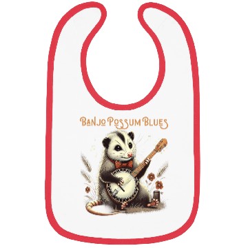 Discover Funny Opossum Playing Banjo Bibs