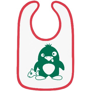 Discover Funny Penguin Caught Fish Crazy Stupid Weird Face Bibs