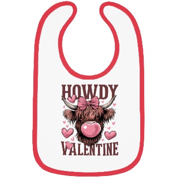 Discover Valentines Day Highland Cow Bibs
