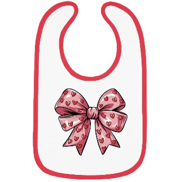 Discover Valentines day Heart Coquette Bow Bibs