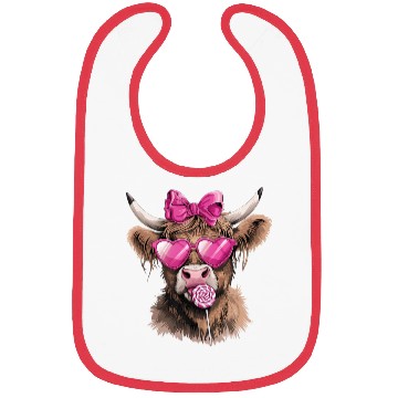 Discover Highland Cow Valentines, Valentines Day, Retro Bibs