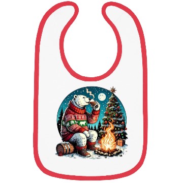 Discover Cozy Christmas Polar Bear: Eggnog & Fireside Cheer Bibs