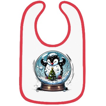 Discover Penguin in a Snow Globe: Christmas Storm & Cheer Bibs