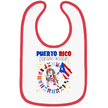 Discover Hispanic Heritage Month Puerto Rico Kids Bibs