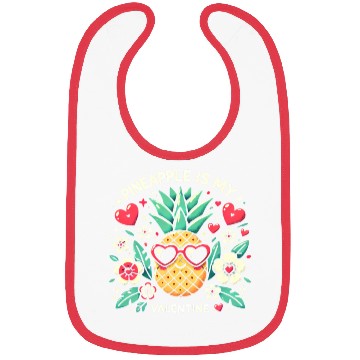 Discover Pineapple is My Valentine Bibs