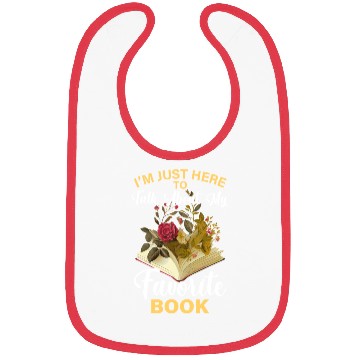 Discover Bookworm Reading Books Design for a Book Lover Bibs