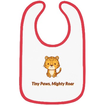 Discover Tiny Paws Mighty Roar Jaguar Bibs