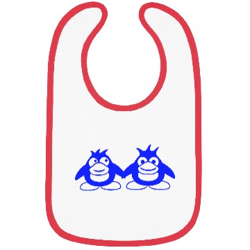 Discover Penguin Two Friends 2 Team Pair Holding Hands Crew Bibs