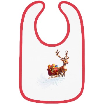 Discover Flying Reindeer Bibs