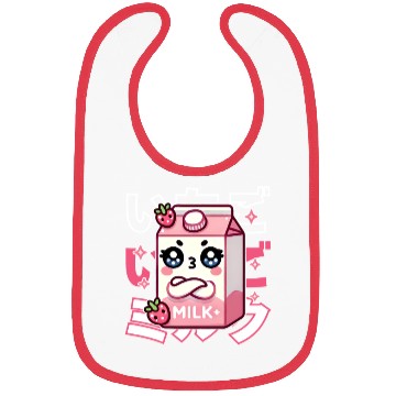 Discover Touchy Strawberry Milk Hug Bibs