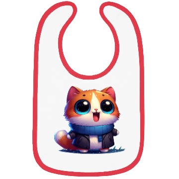 Discover My cute cat in winter Bibs