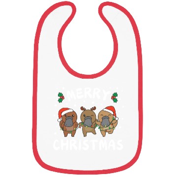 Discover Merry Christmas Cute Platypus Festive Lights Bibs