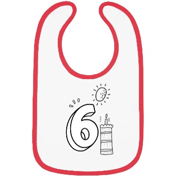 Discover Coloring Bibs: Number 6 – Fun Birthday Keepsake