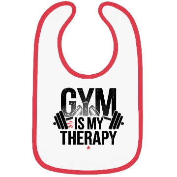 Discover Gym is My Therapy - Motivational Fitness Design Bibs