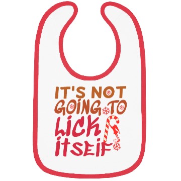 Discover Christmas Candy Cane Not Going Lick Itself Funny Bibs