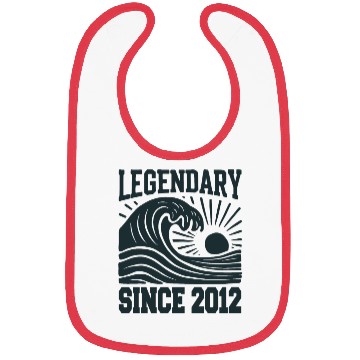 Discover Legendary Since 2012 Birthday Vibes Bibs