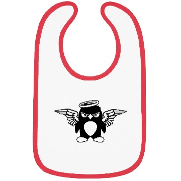 Discover Evil Penguin Angel Wings Halo Holy Heaven Bad Mood Bibs