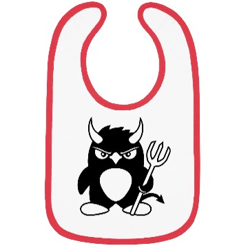Discover Penguin Devil Horns Trident Hell Evil Cool Satan Bibs