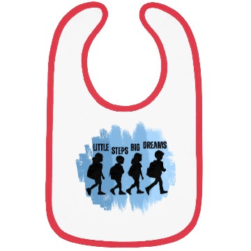 Discover Little Steps Big Dreams Inspirational Design Bibs