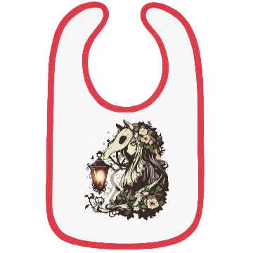 Discover Kimo-Kawaii (Creepy-Cute) Mari Lwyd #1 Bibs
