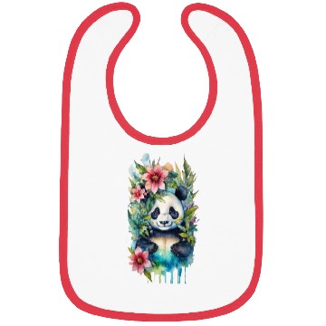 Discover plexiglass of panda swimming Bibs