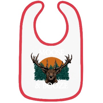 Discover Moose and Booze Deer Hunting Elk Hunter Drinking Bibs