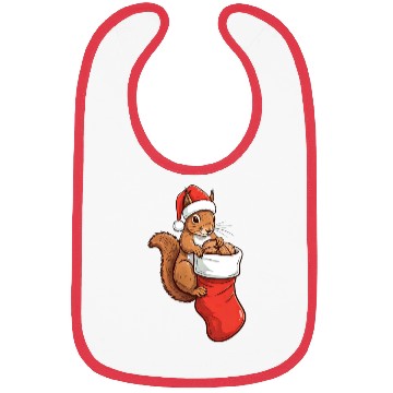 Discover Sneaky Squirrel Christmas Bibs