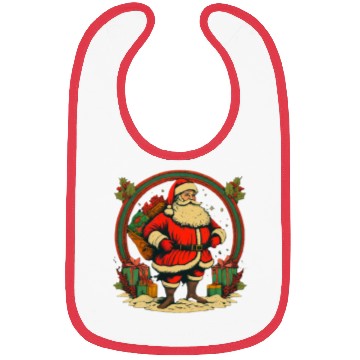 Discover Christmas Santa Claus Holiday Graphic Bibs