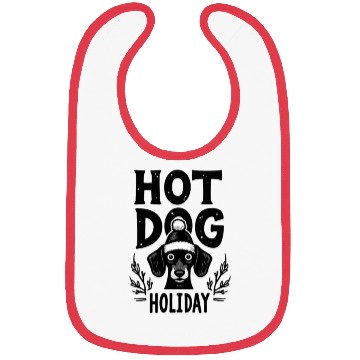 Discover Hot Dog Holiday Festive Dachshund Design Bibs