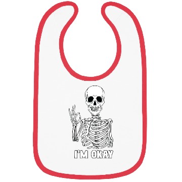 Discover Funny face Skeleton Am Ok desgin Bibs