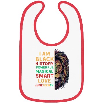 Discover I'm black History powerful African Lion Juneteenth Bibs