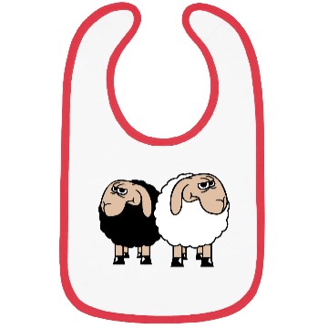 Discover 2 Sheep Looking Skeptical Offended Friends Team Bibs