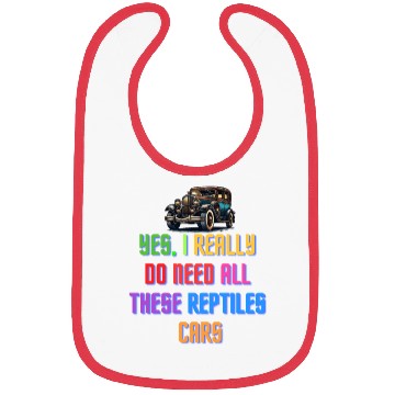 Discover Quirky Car and Reptile Enthusiast Humor Bibs