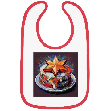 Discover Star Cake Bibs