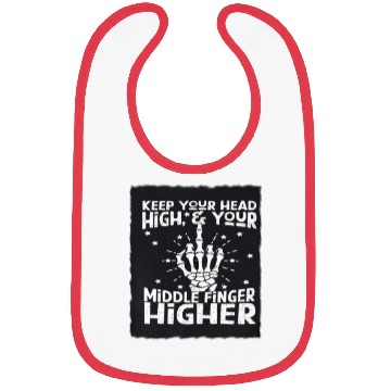 Discover Middle Finger Higher Bibs