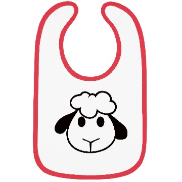 Discover Sheep Face Head Cute Sweet Lamb Cool Comic Baby Bibs