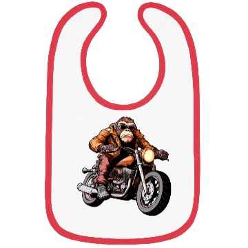 Discover Monkey Motorcyclist / Motorcycle Monkey Bibs