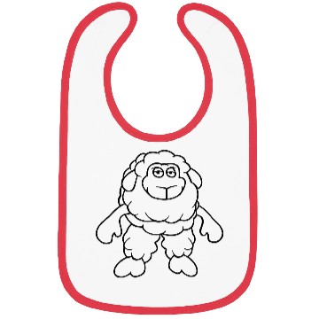 Discover Sheep Standing Cool Bored Tired Cartoon Comic Cute Bibs