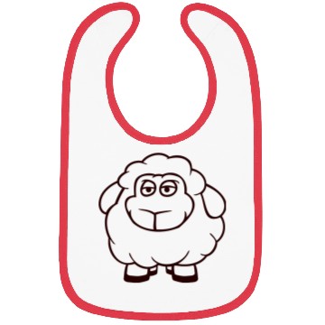 Discover Sheep Baby Standing Bored Tired Cartoon Comic Cool Bibs