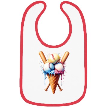 Discover Baseball Ice Cream Bibs