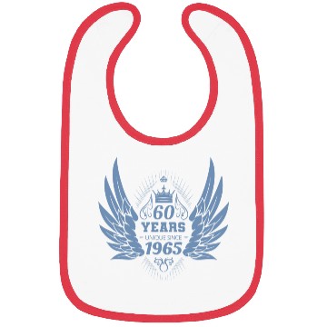 Discover 60 Years Unique Angel Wings Crown Bibs